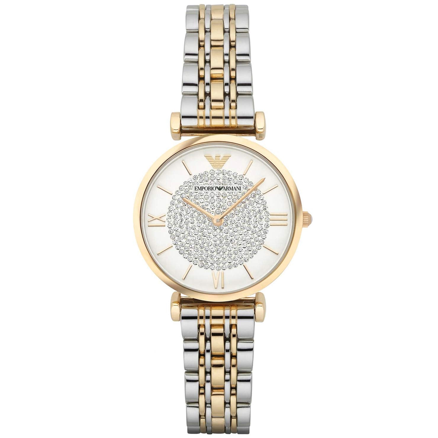 Emporio Armani AR8031 Women’s Analog Two Tone Stainless Steel White Dial 32mm Watch