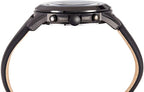 Fossil Men's Grant Quartz Stainless Steel and Leather Chronograph Watch, Color: Black (Model: FS5132)