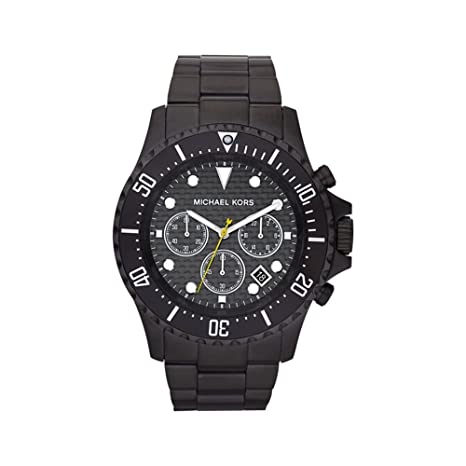 Michael Kors Men’s Stainless Steel Black Dial 45mm Watch MK8257 Hover Image