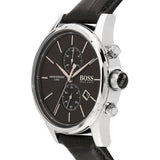 Hugo Boss Men’s Quartz Leather Strap Black Dial 41mm Watch 1513279