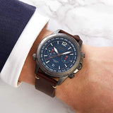 Hugo Boss 1513773 Men's Multi Dial Quartz Watch with Leather Strap