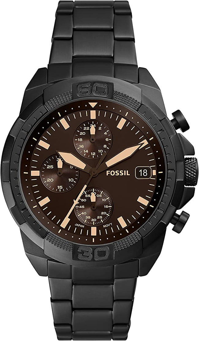 Fossil Men's Bronson Stainless Steel Quartz Dress Chronograph Watch Hover Image