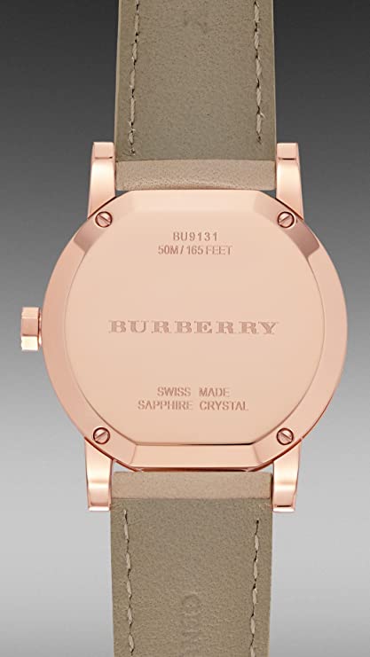 BURBERRY BU9131 Women's Leather Strap Wrist Watch