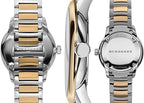 Swiss Gold 2 Tone Silver Date Dial 40mm Men Stainless Steel Wrist Watch The Classic BU10011