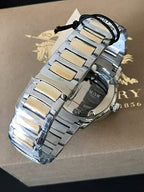 Swiss Gold 2 Tone Silver Date Dial 40mm Men Stainless Steel Wrist Watch The Classic BU10011