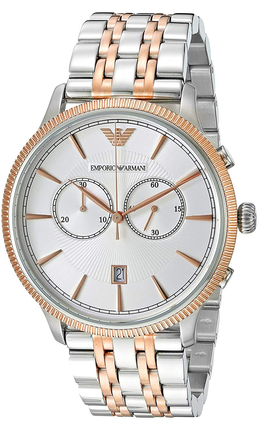 Emporio Armani Classic Silver Dial Chronograph Men's Watch