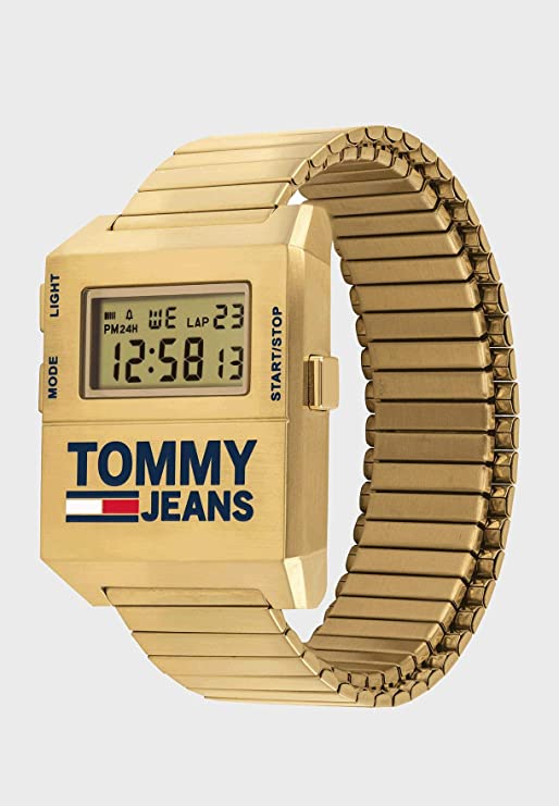 Tommy Hilfiger Men's Digital Stainless Steel Yellow Dial 32mm Watch 17