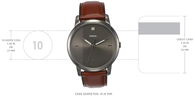 Fossil The Minimalist 3h Analog Grey Dial Men's Watch-FS5479