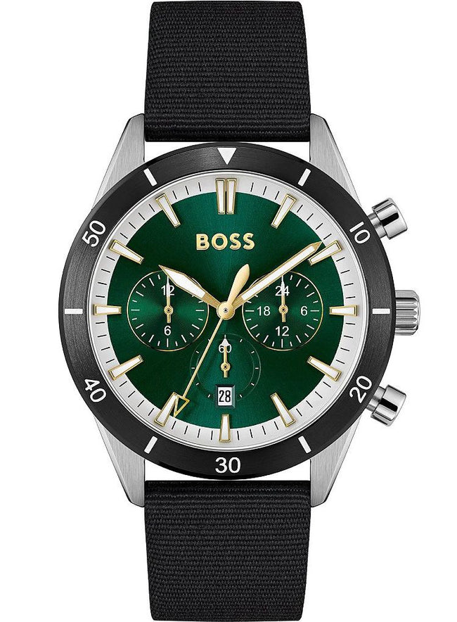 BOSS Analogue Multifunction Quartz Watch for Men with Black Ocean Plastic Textile Strap - 1513936 Hover Image