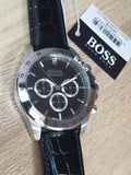 Hugo Boss Men’s Chronograph Quartz Black Leather Watch 1513178
