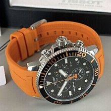 Tissot mens Seastar 660 1000 Stainless Steel Casual Watch Orange T1204171705101