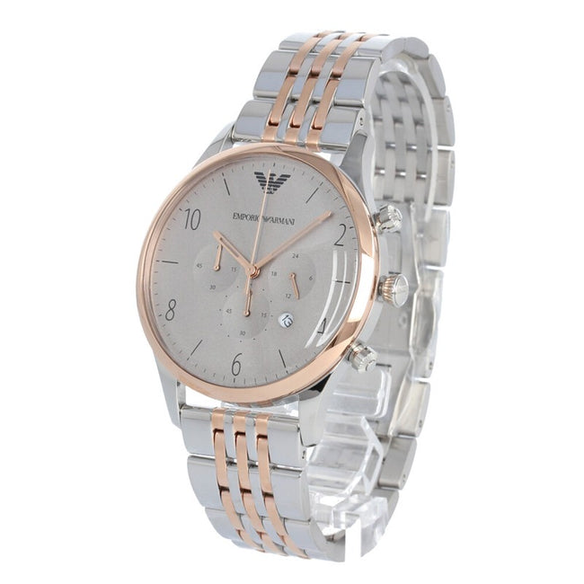 Emporio Armani Men’s Quartz Stainless Steel Grey Dial 43mm Watch AR1864 Main Image