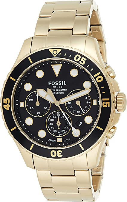 Fossil Fb-03 Chronograph Stainless Steel Quartz FS5727 100M Men's Hover Image