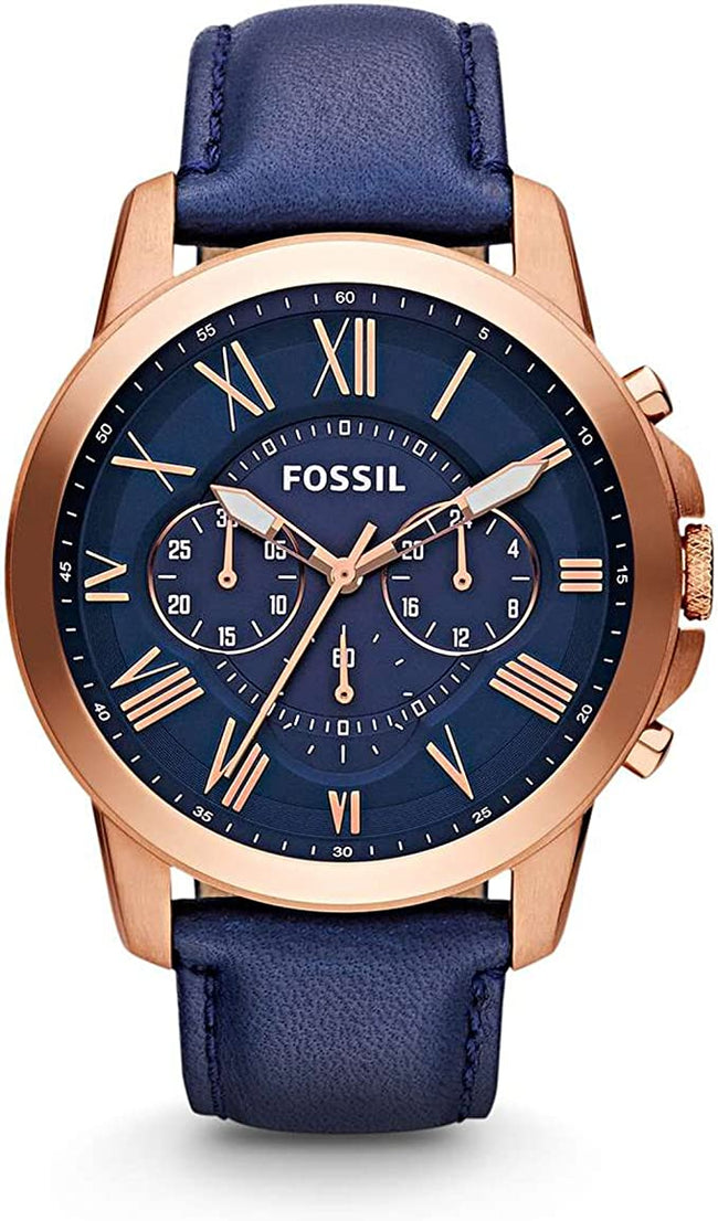 Fossil Men's Grant Stainless Steel Quartz Chronograph Watch FS4835 Hover Image