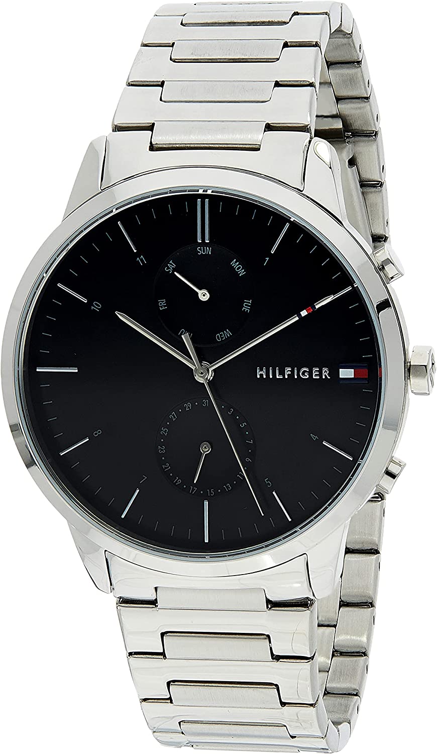 Multifunction Quartz Analogue Silver Watch Tommy Men for Hilfiger with