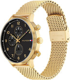Tommy Hilfiger Men's Multifunction Stainless Steel and Mesh Bracelet Watch, Color: Black (Model: 1791989)