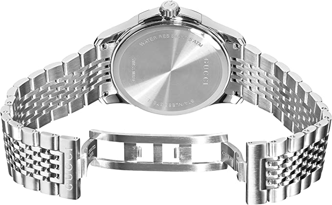 Gucci G Timeless Silver Dial Diamond Mens Watch YA126407