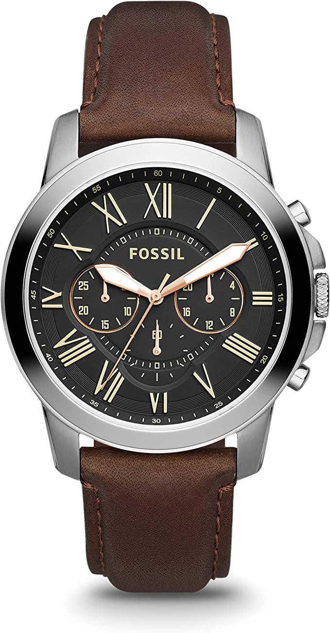 Fossil Men's Grant Stainless Steel Quartz Chronograph Watch Fs4813(WITHOUT TAG )