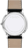 Movado Men’s Quartz Swiss Made Leather Strap Black Dial 40mm Watch 0607269