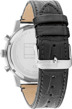 Tommy Hilfiger Men's Quartz Multifunction Stainless Steel and Leather Strap Watch, Color: Black (Model: 1791883)