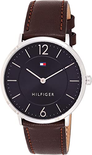 Tommy Hilfiger Men’s Quartz Leather Strap Grey Dial 40mm Watch 1710352