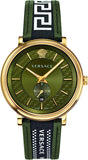 Versace VEBQ01519 V-Circle Quartz Green Dial Men's Watch