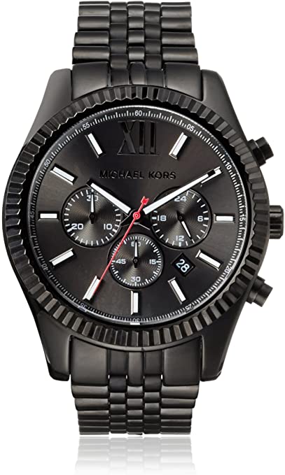 Michael Kors Men’s Quartz Stainless Steel Black 45mm Watch MK8320 Hover Image