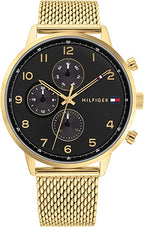 Tommy Hilfiger Men's Multifunction Stainless Steel and Mesh Bracelet Watch, Color: Black (Model: 1791989)