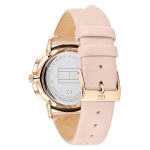 Tommy Quartz Hilfiger Leather Pink Dial Watch 17820 38mm Women\'s Starp