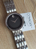 Movado Men’s Swiss Made Quartz Stainless Steel Black Dial 39mm Watch 0607057