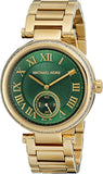 Michael Kors Women’s Quartz Stainless Steel Emerald Green Dial 42mm Watch MK6065