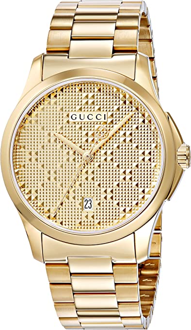 Gucci Swiss Quartz and Alloy Dress Gold-Toned Men's Watch(Model: YA126461)