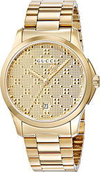 Gucci Swiss Quartz and Alloy Dress Gold-Toned Men's Watch(Model: YA126461)