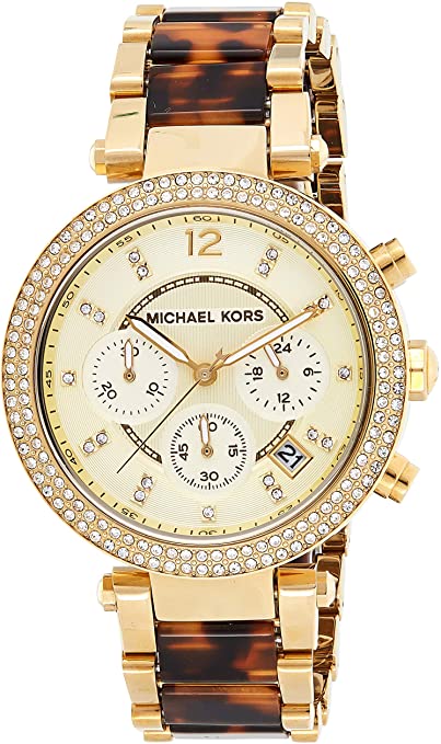MICHAEL KORS Parker Chronograph Gold Dial Ladies Watch MK5688 Hover Image