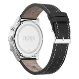 Hugo Boss Men’s Chronograph Leather Strap Black Dial 44mm Watch 1513708