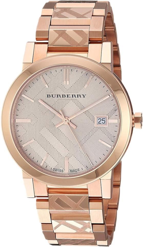 Burberry Rose Gold-Tone Dial Stainless Steel Quartz Ladies Watch BU9039 Hover Image