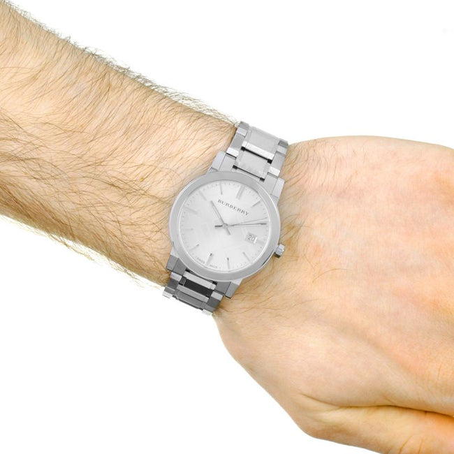 Burberry Men's BU9000 Large Check Stainless Steel Bracelet Watch Hover Image