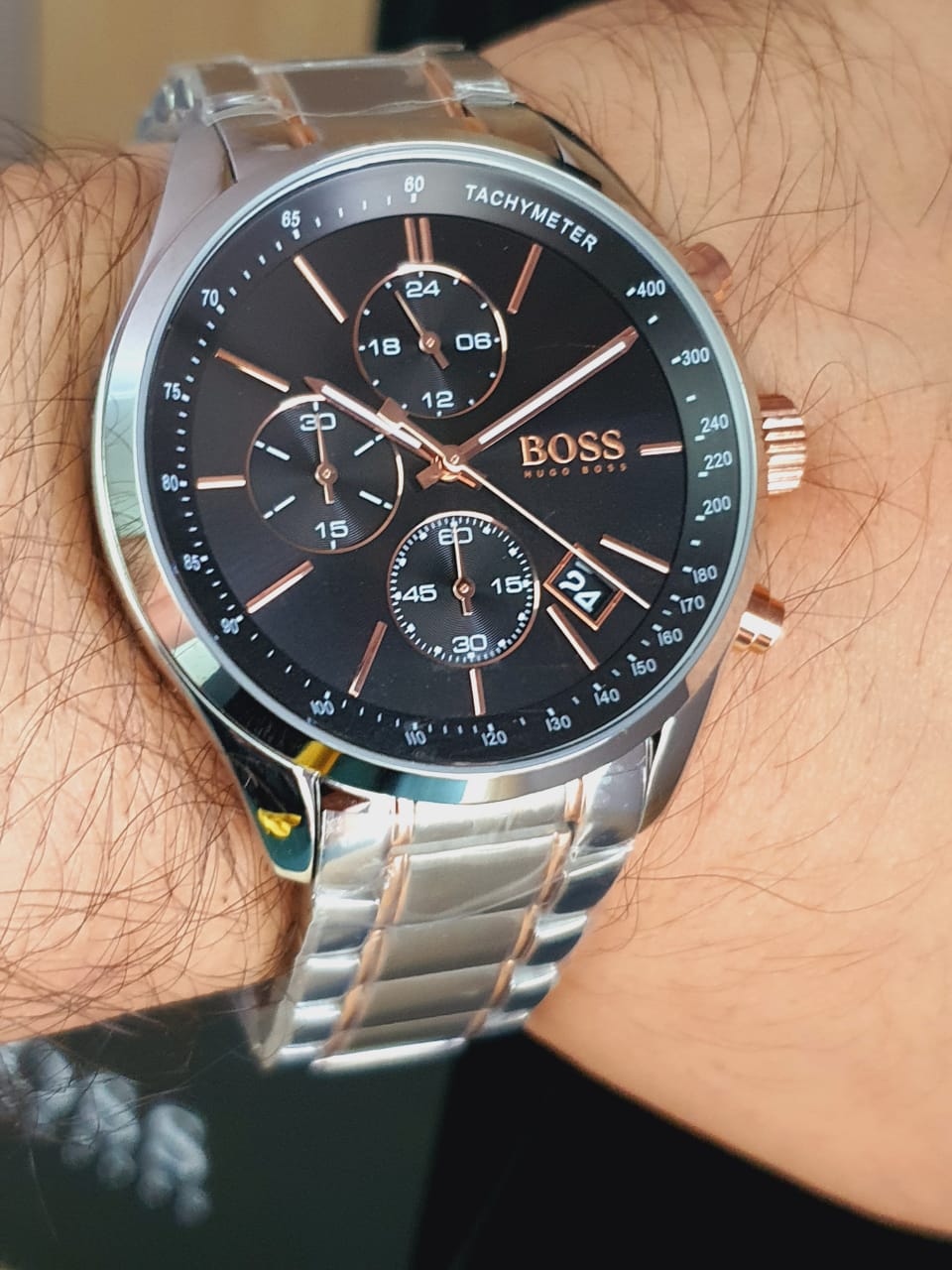 Mens hugo boss grand prix chronograph watch 1513473 Clearance