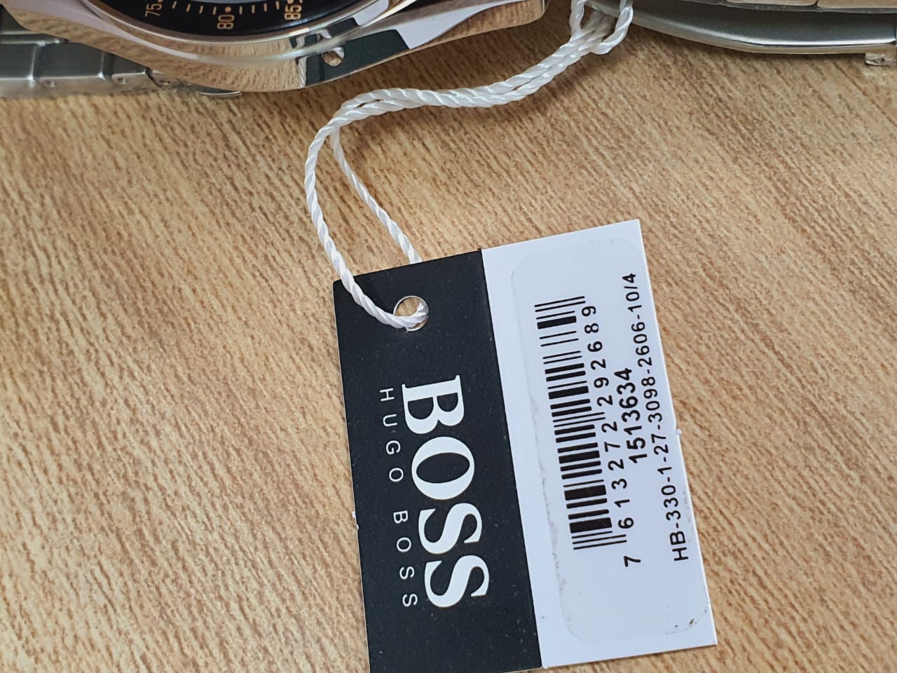 Hugo Boss Men’s Chronograph Quartz Stainless Steel Grey Dial 44mm Watch 1513634