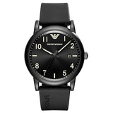 Emporio Armani Men’s Quartz Silicone Strap Black Dial 43mm Watch AR11071