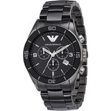 Emporio Armani Men’s Chronograph Stainless Steel Black Dial 43mm Watch AR1421