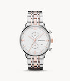 Emporio Armani Men’s Chronograph Quartz Stainless Steel White Dial 43mm Watch AR0399