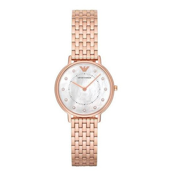 Emporio Armani Women’s Analog Stainless Steel Mother of Pearl Dial 32mm Watch AR11006 Hover Image