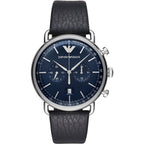 EMPORIO ARMANI Aviator Chronograph Quartz Blue Dial Men's Watch AR11105