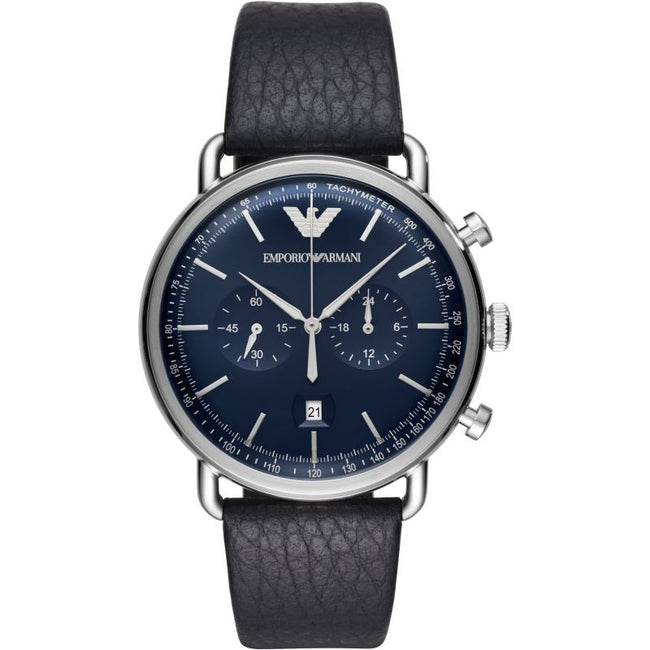 EMPORIO ARMANI Aviator Chronograph Quartz Blue Dial Men's Watch AR11105 Hover Image