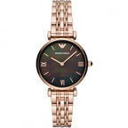 Emporio Armani Women’s Analog Stainless Steel Black Dial 32mm Watch AR11145