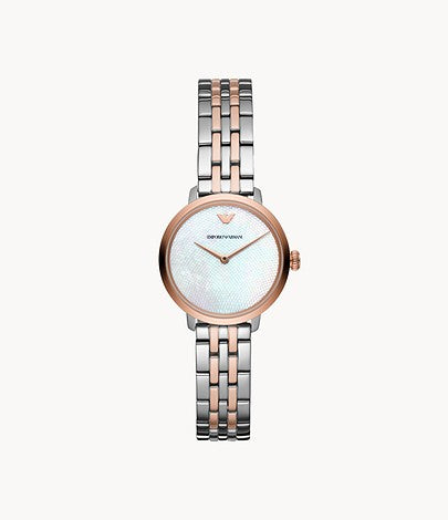 Emporio Armani Women’s Stainless Steel Mother of Pearl Dial 32mm Watch AR11157 Hover Image