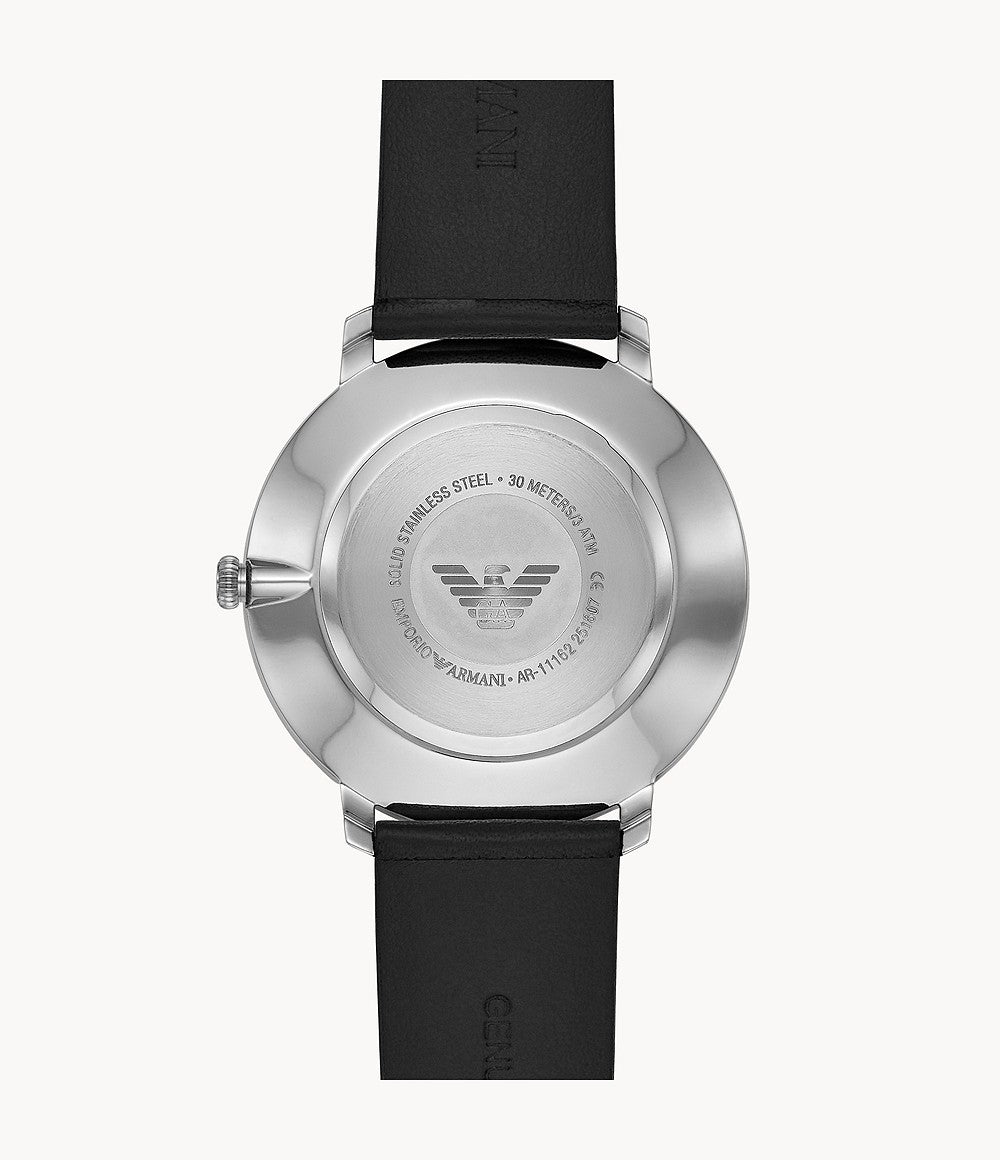 Emporio Armani Men’s Quartz Leather Strap Grey Dial 42mm Watch AR11162