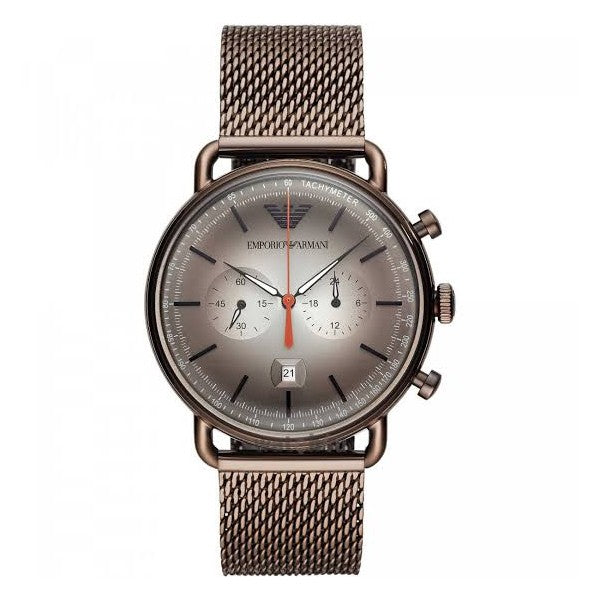 Emporio Armani Men’s Quartz Stainless Steel Grey Dial 43mm Watch AR11169 Hover Image