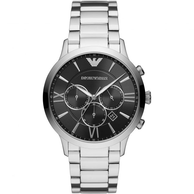 Emporio Armani Men’s Chronograph Stainless Steel Black Dial 44mm Watch AR11208 Hover Image